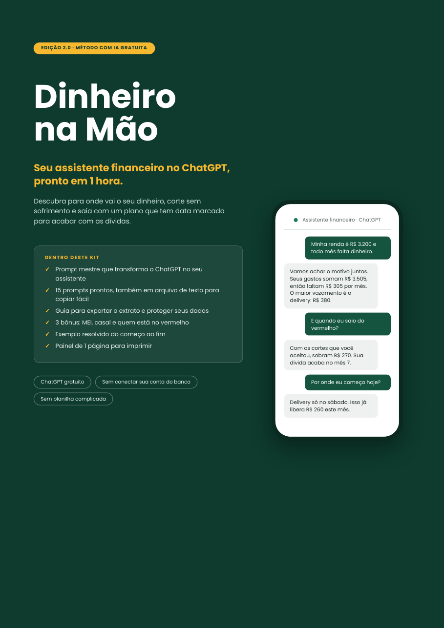 Capa do Dinheiro na Mão 2.0